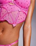 Корсет Roxy Spot Mesh с сердечками в ярко-розовом цвете Asos Design - фото 2