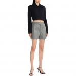 Зауженные шорты средней посадки LOW CLASSIC, серый - фото 5