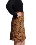 Юбка с рисунком гепарда Блейн Frances Valentine, коричневый - фото 3