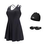 Купальник слитный One piece LINING, черный - фото