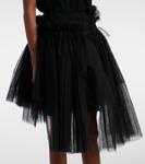 Юбка миди из сетки Noir Kei Ninomiya, черный - фото 5