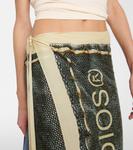 Хлопковый шарф с логотипом Acne Studios, Beige Black - фото 4