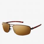 Солнцезащитные очки U.S. Polo Assn. Metal Rectangular Wrap, коричневый - фото