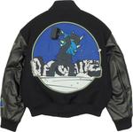 Бомбер Off-White Hammer Leather Over Bomber 'Black/Blue', черный - фото 3
