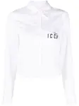 Укороченная рубашка с принтом Icon DSQUARED2, белый - фото