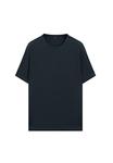 Футболка Massimo Dutti CREW NECK WITH RIBBED TRIMS, Dark Blue - фото 5