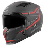 Шлем Bogotto Radic WN-ST с солнцезащитным козырьком, красный/черный - фото 2