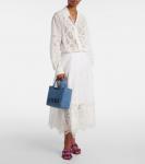 Сумка-шоппер Paula's Ibiza Font Small Loewe, светло-синий - фото 5