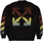 Свитер Off-White Diag Brushed Mohair Crewneck Sweater 'Black/Rainbow', черный - фото 3