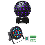 Американский диджей ADJ Starburst LED Sphere Shooting Beam Effect+Battery Par Light American DJ STARBURST+BATTERY PAR 50 - фото