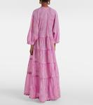 Печатное хлопковое макси-платье Juliet Dunn, Violet/Peach - фото 3