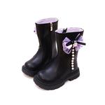 Детские высокие ботинки Idyllic, Ecru - фото 9