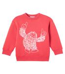 Хлопковый джерси свитшот с принтом Stella McCartney Kids, Rust - фото
