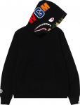 Худи BAPE Shark Pullover Hoodie 'Black', черный - фото 2