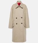 Шерстяное пальто оверсайз fabiola Isabel Marant, бежевый - фото