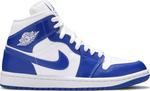 Кроссовки Wmns Air Jordan 1 Mid Kentucky Blue, синий - фото