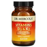Dr. Mercola витамины D3 и K2, 90 капсул - фото