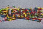 Футболка Supreme Paint Logo Tee 'Heather Grey', серый - фото 3