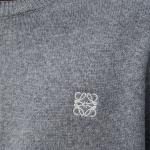 Свитер с вышитым логотипом LOEWE, серый - фото 7