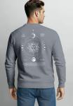 Толстовка Neverless MIT BACKPRINT ASTRONOMIE SONNE-MOND, Convoy Grey/Grey - фото