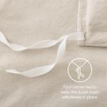 Calvin Klein Комплект постельного белья, размер Queen, простыня, пододеяльник и наволочки, из стираного хлопкового перкаля, сертифицирован Oeko-Tex, белый - фото 8