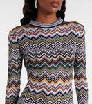 Мини-платье зигзаг Missoni, Multicolor Brown and Yellow - фото 4