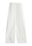 Брюки LINEN BARREL WITH ROUNDED SLITS OYSHO, белый - фото 7