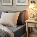 Простыня Ikea Nattjasmin, 160х200, темно-серый - фото 9