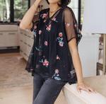 Лучшая у нас вышитая блузка черного цвета Now N Forever - фото 2