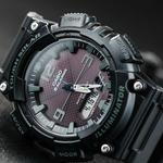 Часы CASIO Waterproof Sports Solar Powered Mens Black Analog/Digital Combo, черный - фото 4