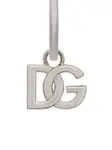 Серьга-кольцо с логотипом DG DOLCE & GABBANA, серебяный - фото 3