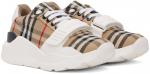 Кроссовки бежевые в клетку Burberry, Archive beige IP check - фото 4