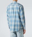 Воздушная клетчатая шерстяная рубашка Auralee, Blue Check - фото 4