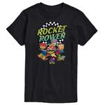 Футболка Big & Tall Nickelodeon Rugrats Rocket Power Skating с рисунком License, черный - фото