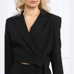 Элегантный укороченный жакет Ba&Sh, черный - фото 4