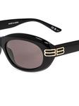 Balenciaga Eyewear oval-frame солнцезащитные очки, черный - фото 2