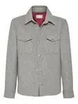 Куртка-рубашка с накладными карманами Brunello Cucinelli, серый - фото