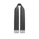 Шарф с монограммой и градиентом Louis Vuitton, серый - фото 5