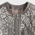 Куртка Lisa for Kith Women Brei Embellished Bolero, серый - фото 5