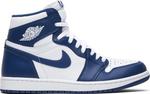 Кроссовки Air Jordan 1 Retro High OG Storm Blue, белый - фото