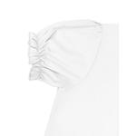 Детская блузка с пуговицами и пышными рукавами, воротник-стойка, школьная форма Elitechoice, White - фото 3