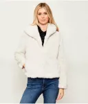 Новая изысканная меховая шуба Guess Jeans, экрю - фото