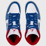 Кроссовки Nike Air Jordan 1 Mid, белый/синий - фото 4