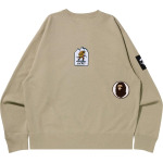 Толстовка BAPE Multi Label Relaxed Fit Crewneck 'Beige', кремовый - фото 2