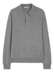 Шерстяная рубашка поло Jil Sander, серый - фото