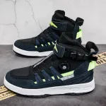 Мужские мотоциклетные ботинки, водонепроницаемые, кожаные, дышащие, с усиленной щиколоткой, нескользящей подошвой, туристические ботинки со шнуровкой Hiuzylqx, C - фото 4