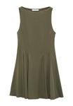 Платье Mango SHORT FLARED, Khaki - фото 6
