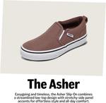Vans детские Asher Slip-On, Canvas Deep Taupe - фото 7