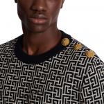 Полосатый Pb Labyrinth джемпер BALMAIN, серый - фото 9