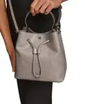 Сумка Lawrence Python Top Handle Bucket Donna Karan New York, серый - фото 10